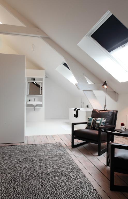 Maison Nationale City Flats & Suites 안트베르펜 객실 사진 A modern attic apartment